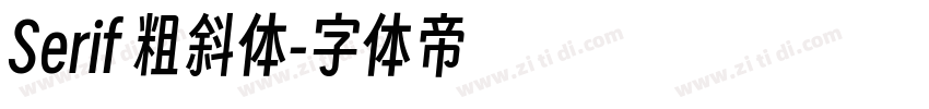 Serif 粗斜体字体转换